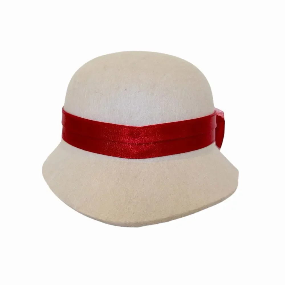 American Girl Kit Kittredge Meet Outfit Beforever Hat Cream Felt Red Ribbon